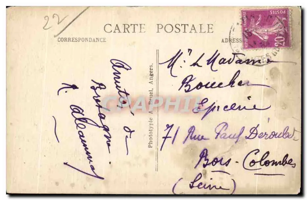 Tour de Kerhor — Paimpol (C.-du-N.) — A. B. - Verso