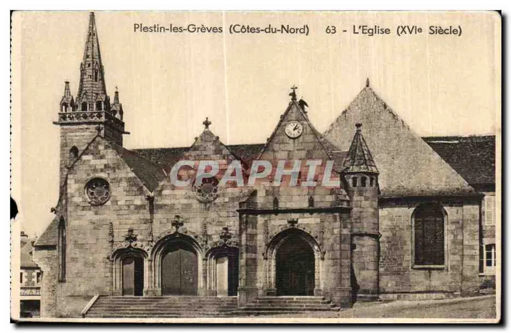Plestin-les-Grèves (Côtes-du-Nord) — L'Église (XVIe Siècle) — Édition des Nouvelles Galeries Pleshtinaises - Voorkant
