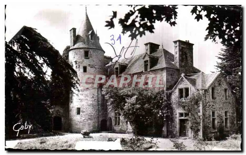 Château de Lézormel — vue du château avec tour ronde — éditeur Pierre Artaud & Cie, Nantes - Voorkant