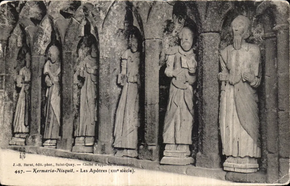 Kermaria-Nisquit — Os Apóstolos (século xiii) — J.-B. Barat, edit.-fot., Saint-Quay - Frente