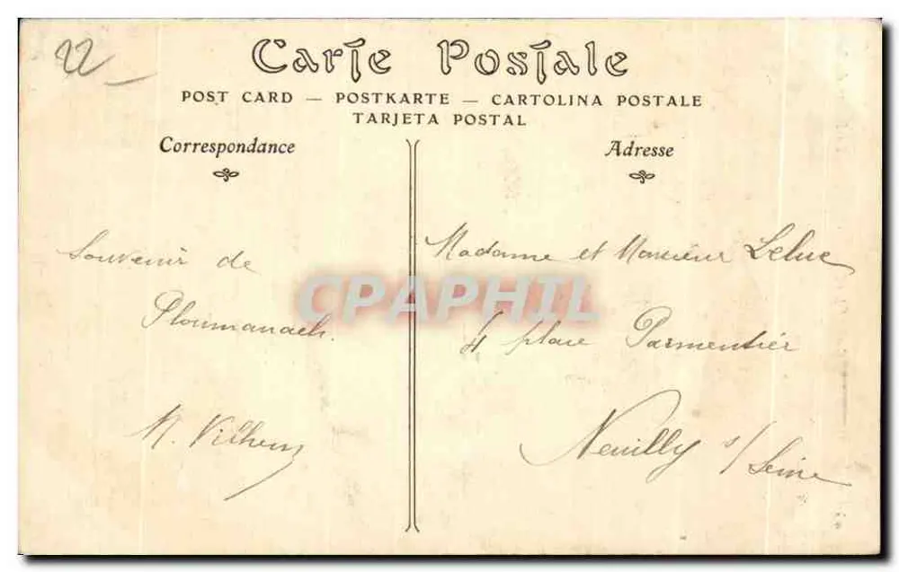 Tré gastel (Côtes-du-Nord) — A Rocha do Dé — editor desconhecido, n° 96 - Verso