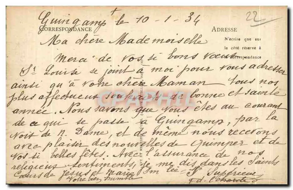 Trégestel (C.-du-N.) — Sturmflut am Rocher du Gouffre — ND. - Rückseite