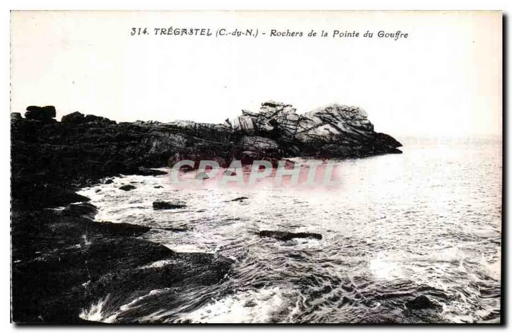 Trégestel (C.-du-N.) — Felsen der Pointe du Gouffre — Phototype A. Baula-Sicmez - Vorderseite