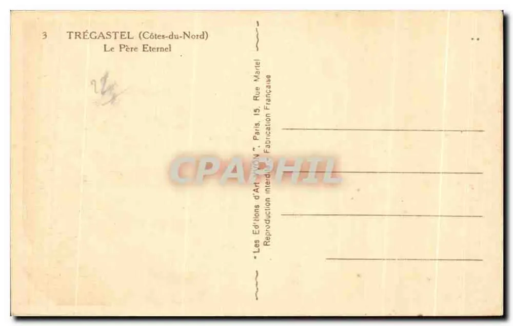 Trégastel (Côtes-du-Nord) — O Pai Eterno — Les Éditions d'Art Français - Verso