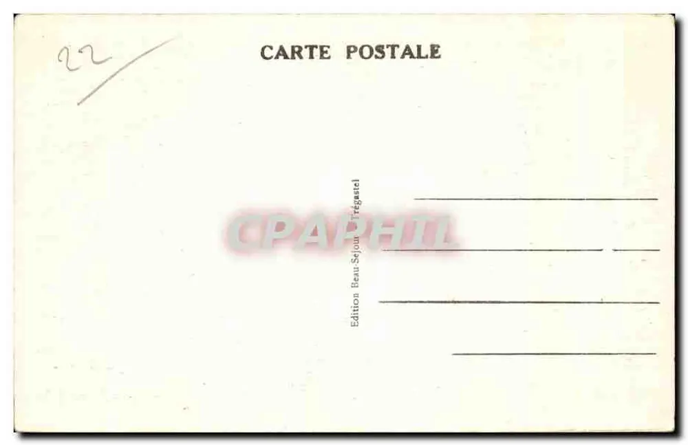 Trégastel (C.-du-N.) — Die Strandansicht vom kleinen Gouffre — Edition Beau-Sojou Trégastel - Rückseite