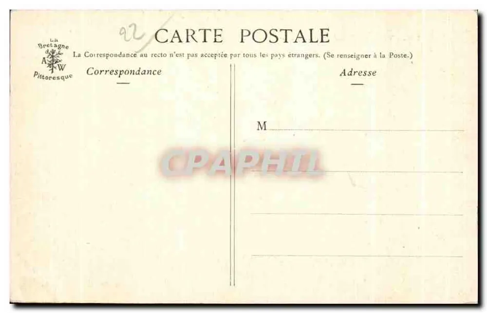 TREGASTEL - Der Gouffre — Sammlung A. Waron, St-Brieuc - Rückseite