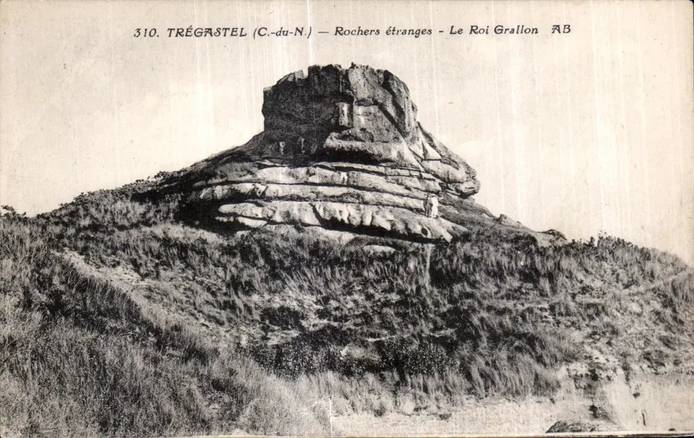 Trégastel (C.-du-N.) — Seltsame Felsen — Le Roi Grallon — Phototypie A. Tascal, Angers - Vorderseite