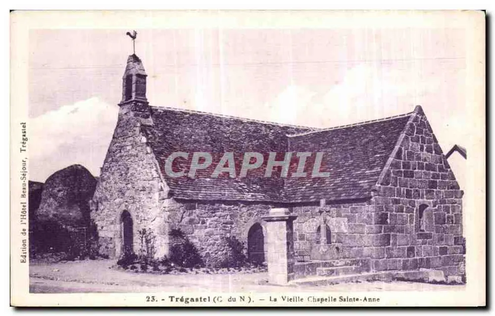 Trégastel (C du N) — Die Alte Kapelle Sainte-Anne — Ausgabe des Hotels Beau-Sijour, Trégastel - Vorderseite