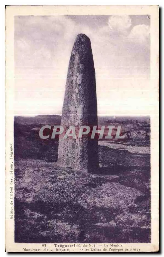 Trégastel (C.-du-N.) — Der Menhir — Édition de l'Hôtel Beau Séjour, Trégastel - Vorderseite