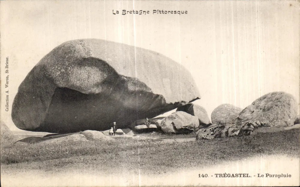 Trégastel - Der Schirm — Sammlung A. Warron, St-Brieuc, n°140 - Vorderseite