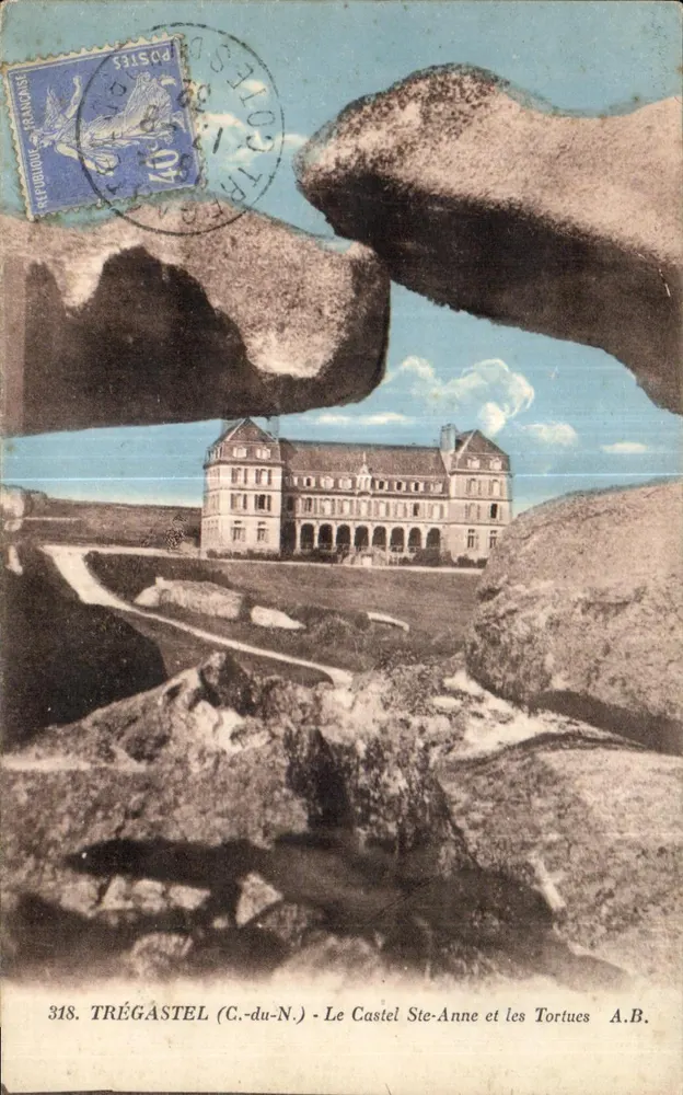 Trégastel (C.-du-N.) — Le Castel Ste-Anne und die Tortues — A.B. — n°318 - Vorderseite