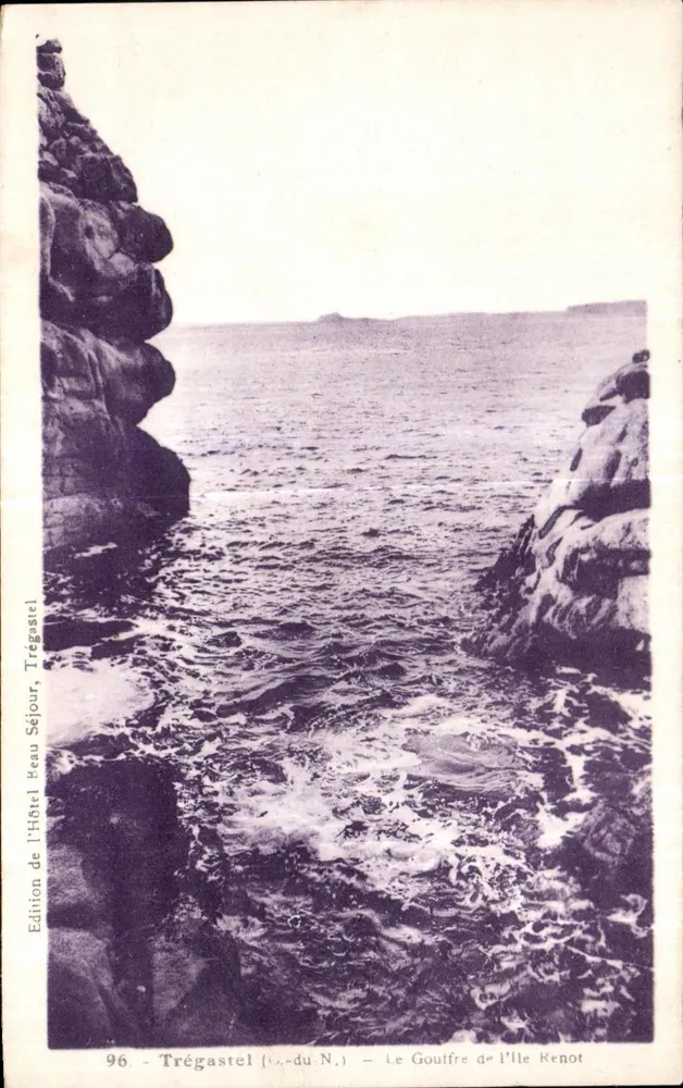 Trégastel (C.-du-N.) — Der Gouffre de l'Île Renot — Ausgabe des Hôtel Beau Séjour, Trégastel, Nr. 96 - Vorderseite