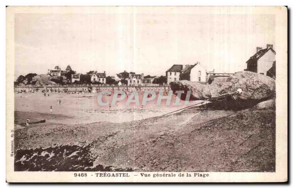 Trégastel — Vista geral da Praia — éd. Art. Harmonie, n° 9468 - Frente