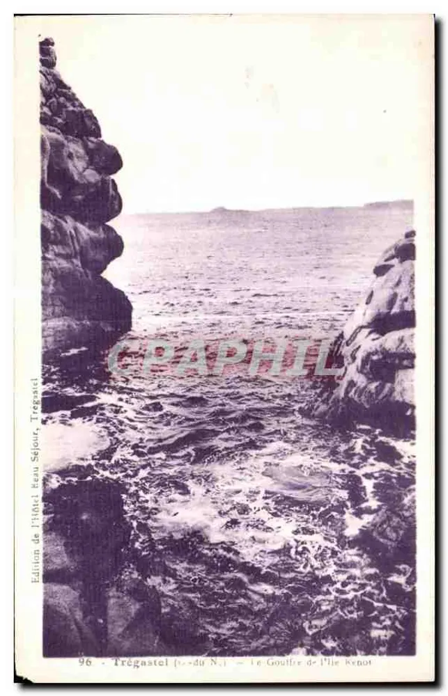 Trégastel (Finistère) — Der Gouffre de l'Île Renot — Edition des Hôtel Beau Séjour, Trégastel, Nr. 96 - Vorderseite