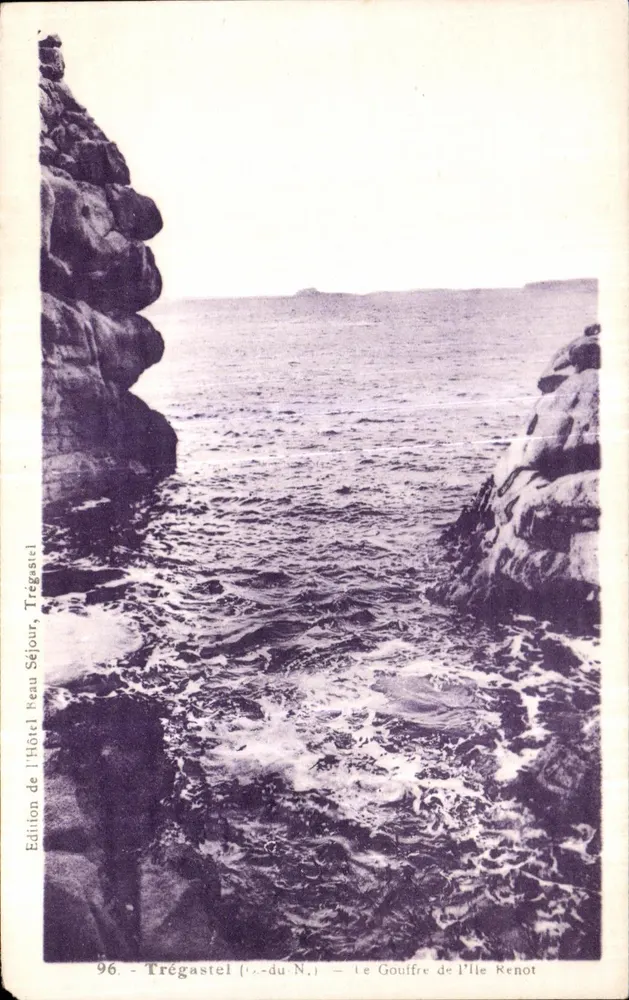 Trégastel (r.-du N.) — Der Gouffre de l'Île Renot — Ausgabe vom Hotel Renu Séjour, Trégastel, Nr. 96 - Vorderseite