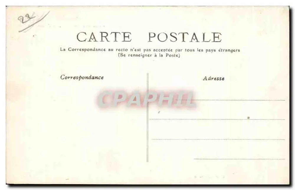 Tré gastel — Ansicht der Felsen, der Pointe du Dé — Toute la Bretagne, Nr. 717 - Rückseite