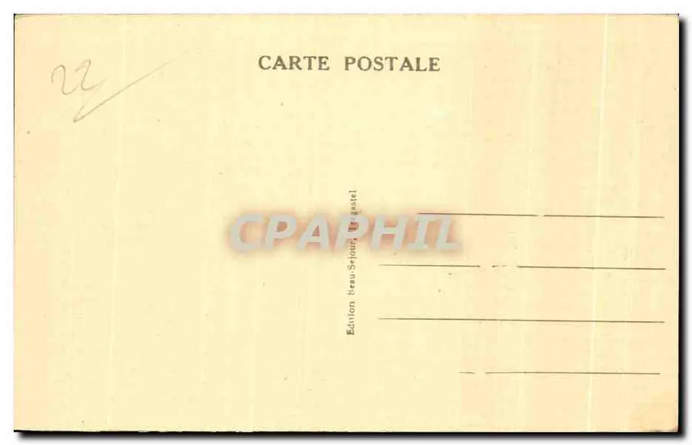 Trégastel (C.-du-N.) — Weiße Strand von der Zollweg-Perspektive — Ausgabe Beau-Setjour, Trégastel - Rückseite