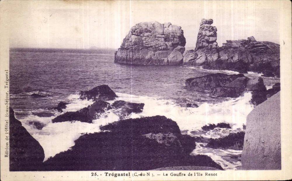 Trégastel (Côte-du-Nord) — Der Gouffre de l'Île Renot — Édition de l'Hôtel Beau-Séjour, Trégastel - Vorderseite