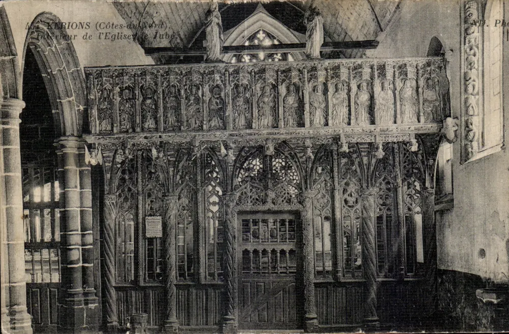 Innenansicht der Kirche von Jube — KERIONS (Côtes-du-Nord) — ND Phot. - Vorderseite
