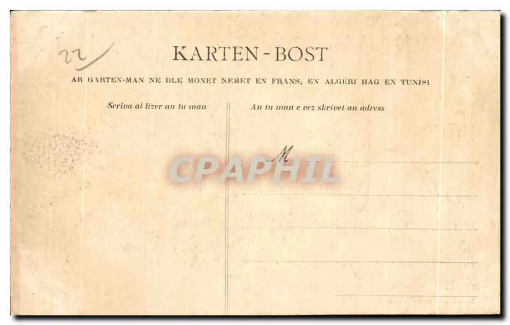 Vale de Poulonque e rio — Bretanha — Mancel fot-edição em Binic - Verso