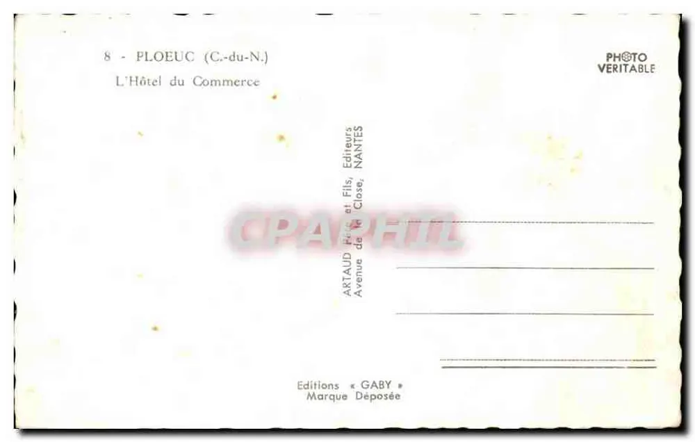 कॉमर्स होटल — प्लोएक (C.-du-N.) — एडिटर आर्टॉ भाइयों और पुत्र, नांत्स - पीछे