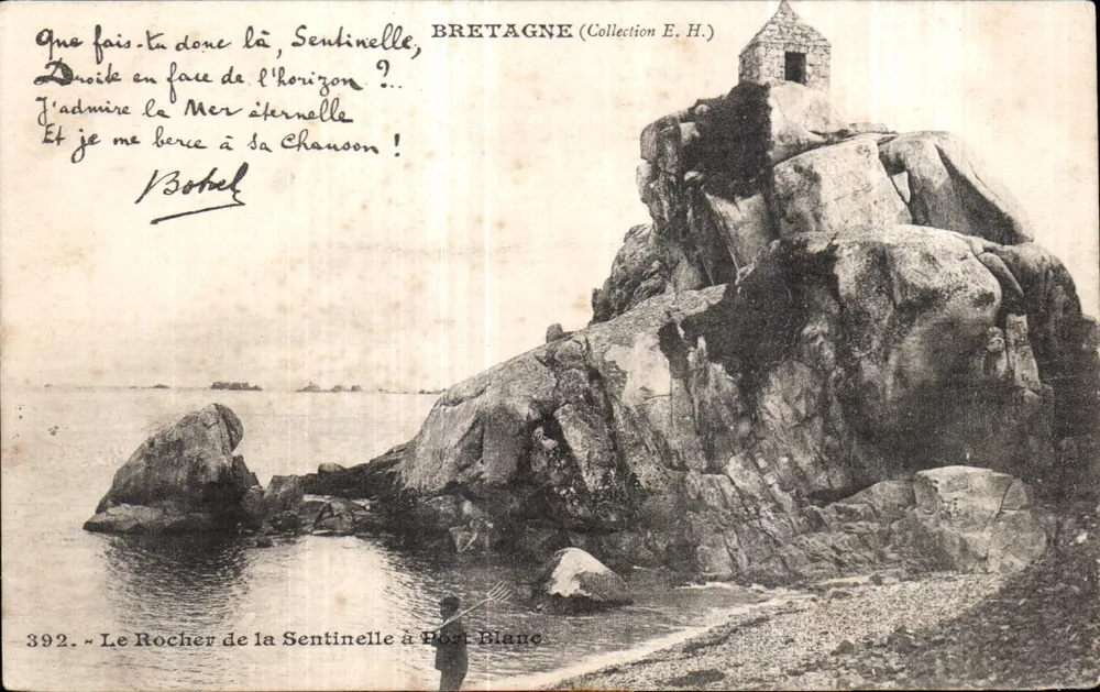 Der Wächterfelsen bei Port Blanc — Bretagne (Sammlung E.H.) - Vorderseite