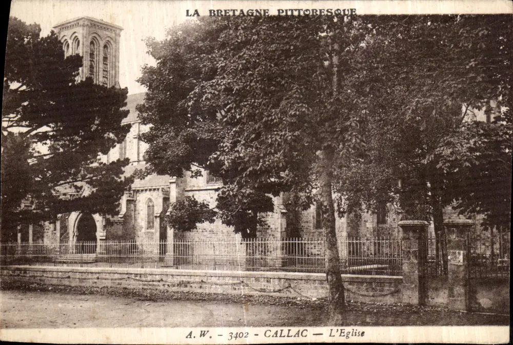Callac — Die Kirche — La Bretagne Pittoresque - Vorderseite