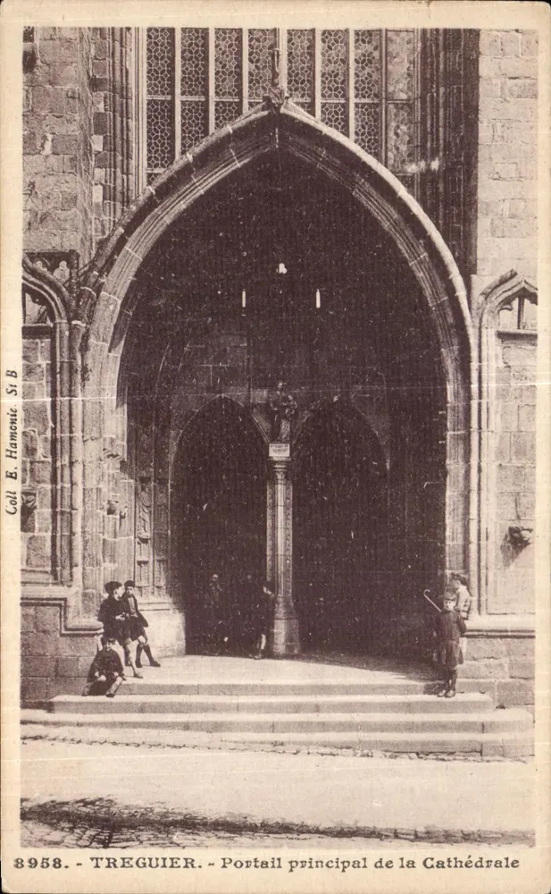TREGUIER — Haupteingang der Kathedrale — Coll. E. Hamon, n° 8958 - Vorderseite