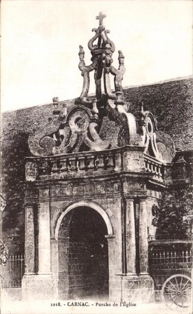 Carnac - Portal de la Iglesia — editor Laurent-Nel, n° 1018 - Anverso