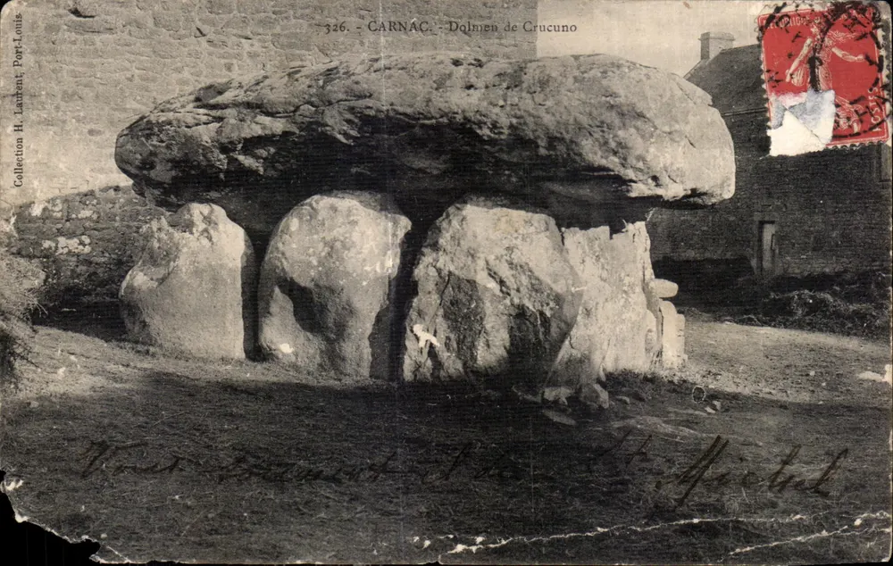 Carnac - Dolmen de Crucuno — Coleção H. Laurent, n°326 - Frente