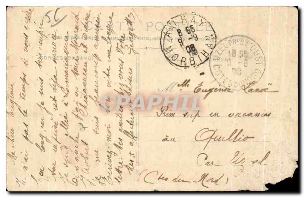 Carnac - Dolmen de Crucuno — Coleção H. Laurent, n°326 - Verso