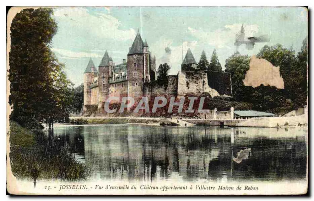 Josselin — Ansicht des Schlosses, das der berühmten Familie Roban gehört — Verlag: Josselin, Nr. 13 - Vorderseite