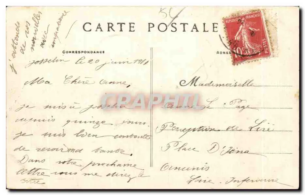 Castelo de Josselin — O Poço — Coleção Villard, Quimper - Verso