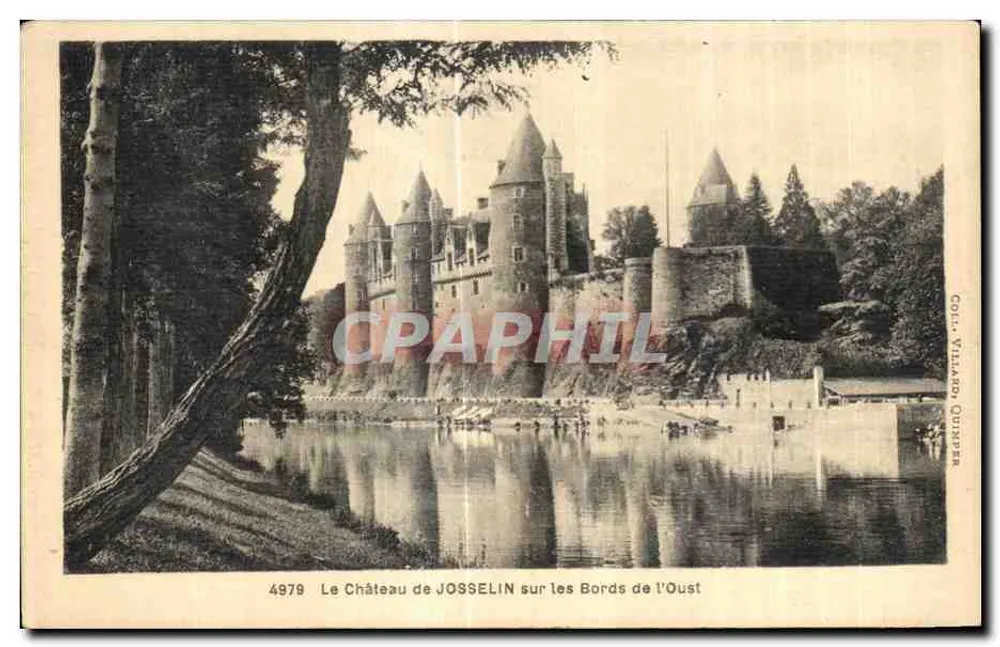 Das Schloss JOSSELIN an den Ufern der Oust — Coll. VILLARD QUIMPER, n° 4979 - Vorderseite
