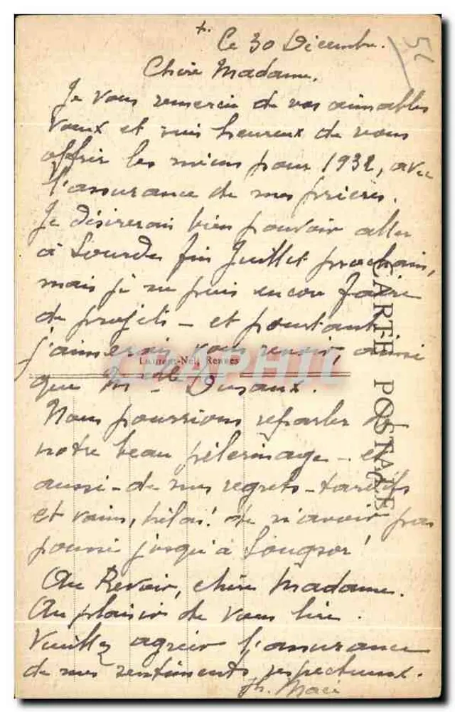 Nossa Senhora do Roncier — Josselin — editor Josselin, n° 1305 - Verso