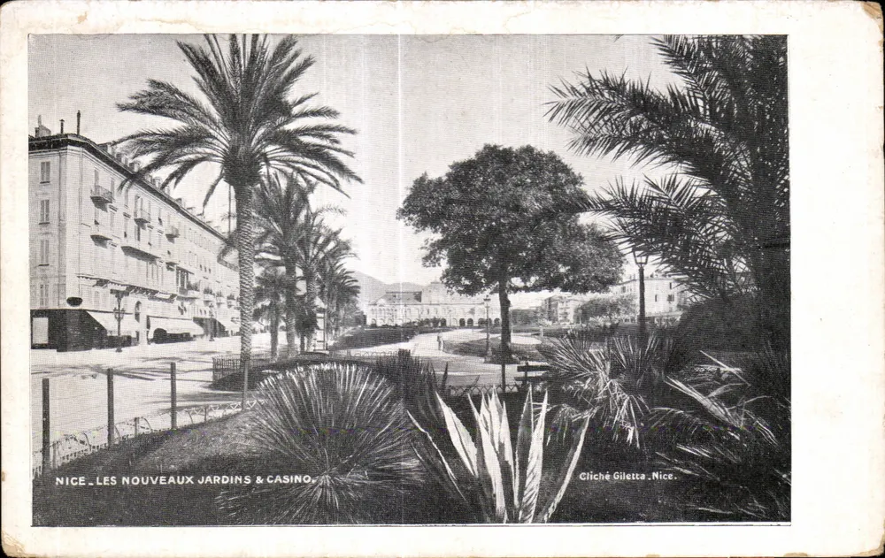 Nice - Les Nouveaux Jardins & Casino — Giletta-Foto, Nice - Vorderseite