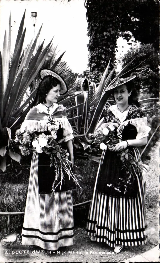 Nice Frauen auf der Promenade — Côte d'Azur — Éd. S.I.C.A., 93, Av. Saint-Lambert, Nice - Vorderseite