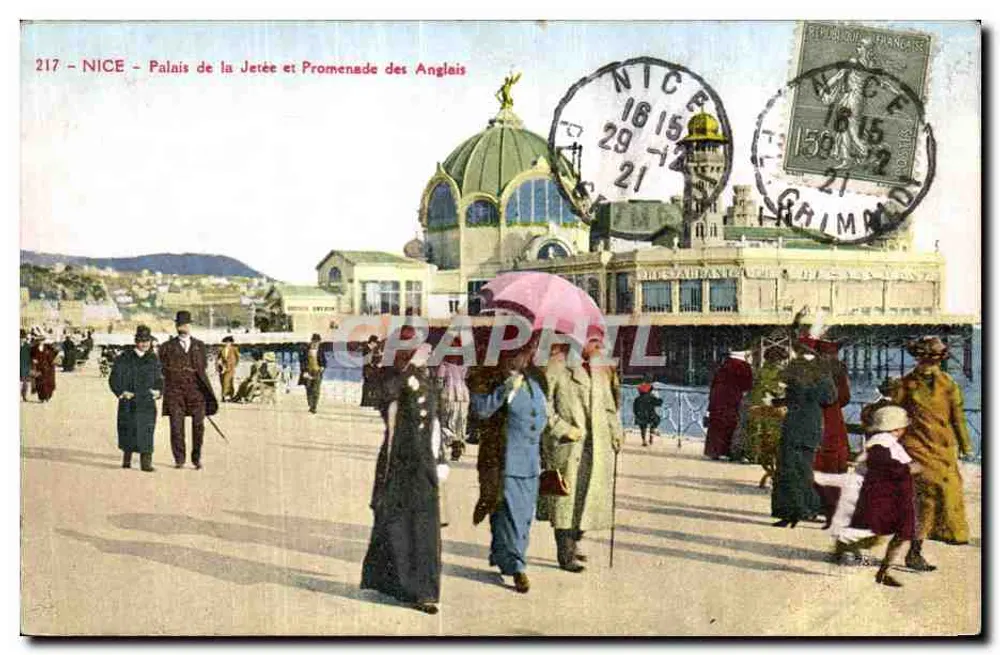 NICE - Palast der Mole und Promenade des Anglais — Verlag Baylone Frères n°217 - Vorderseite