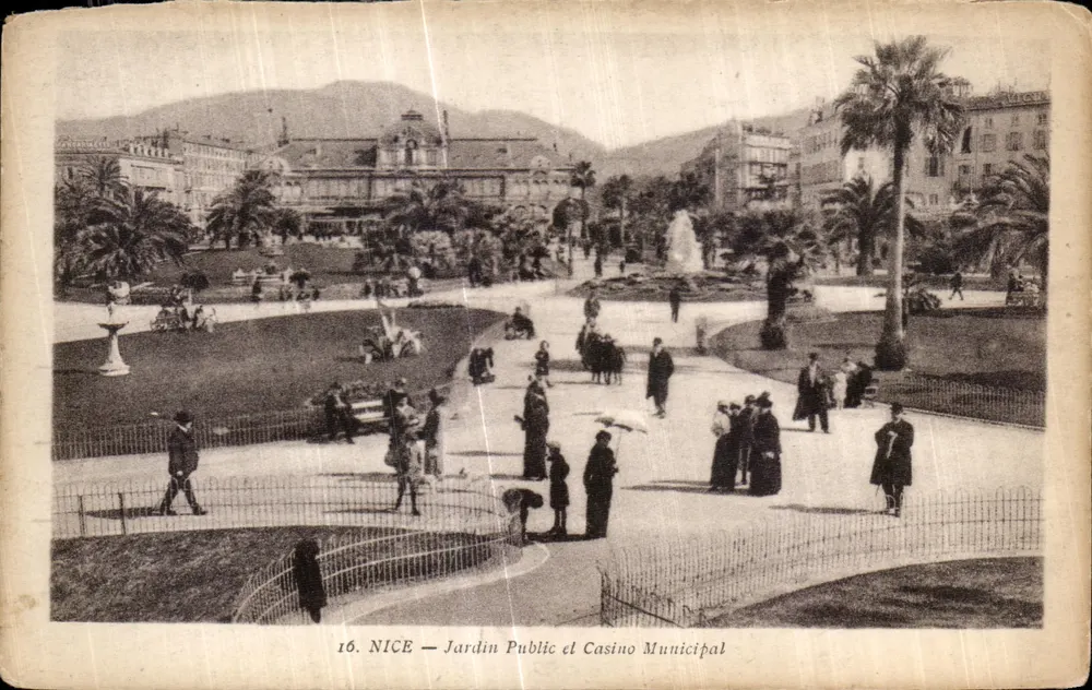Nice — Jardin Public und Casino Municipal — Verlag unbekannt, Nr. 16 - Vorderseite