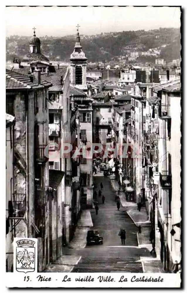 Nice - Das alte Viertel. Die Kathedrale — Serie 15, Verlag L. LARCAN, Av. Saint-Lambert - Vorderseite