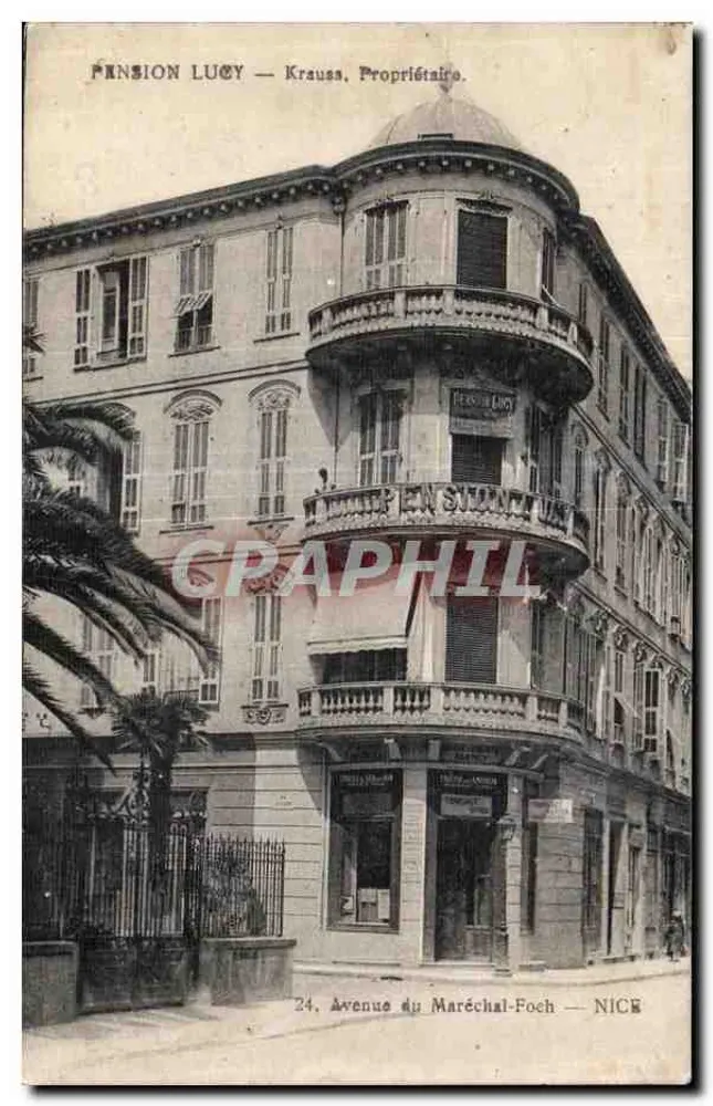 Pension Lucy — Krauss, Besitzer. — 24, Avenue du Maréchal-Foch — NICE - Vorderseite