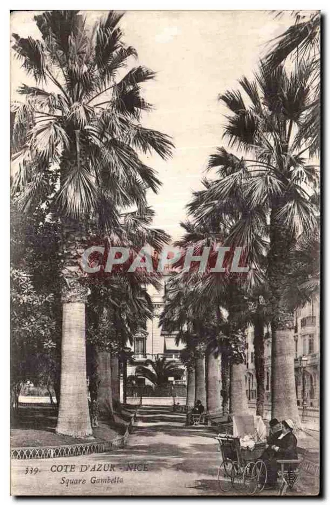 Square Gambetta - Nice - Côte d'Azur — Verleger CPHIL, Nr. 339 - Vorderseite