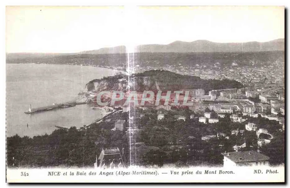 NICE und die Bucht der Engel (Alpes-Maritimes) — Ansicht vom Mont Boron. ND. Phot. - Vorderseite
