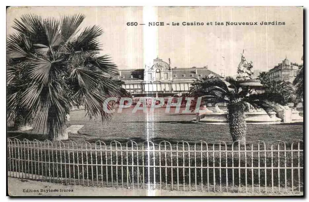 Nice - Das Casino und die neuen Gärten — Edition Baylomo frères, n° 650 - Vorderseite