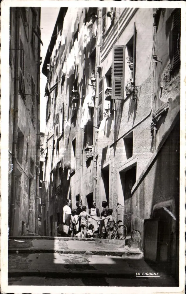Die Storch — pittoreske Straße in Nizza — Verlag A. CIGOGNE - Vorderseite