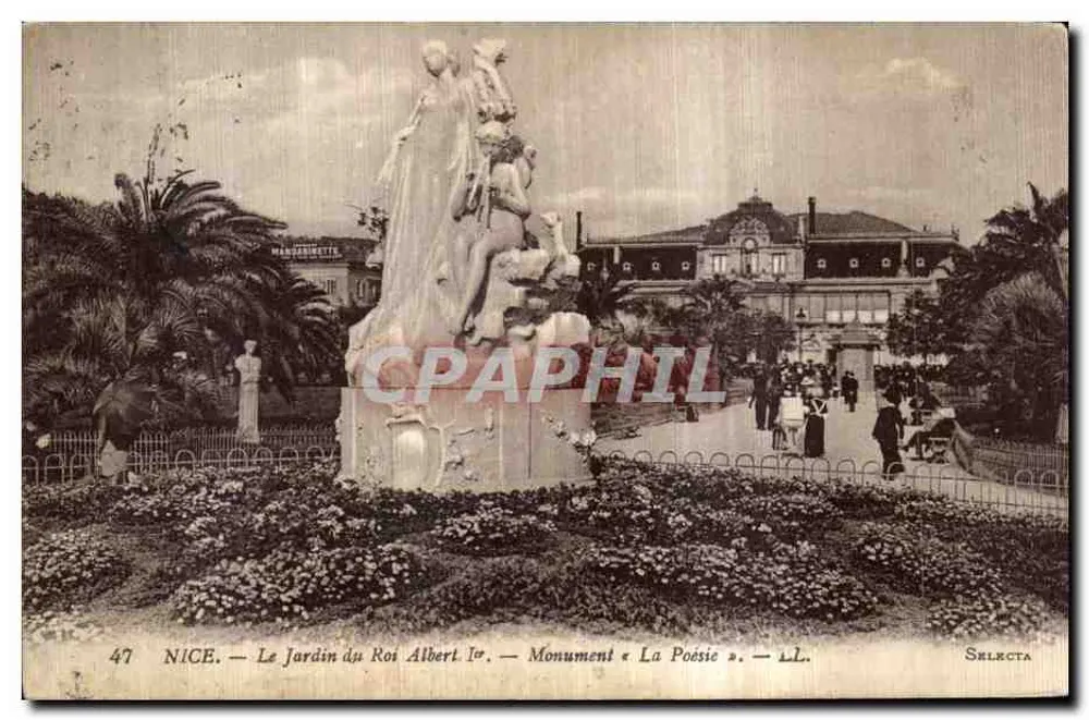 NICE — Park des Königs Albert I. — Denkmal « La Poésie » — Selecta - Vorderseite
