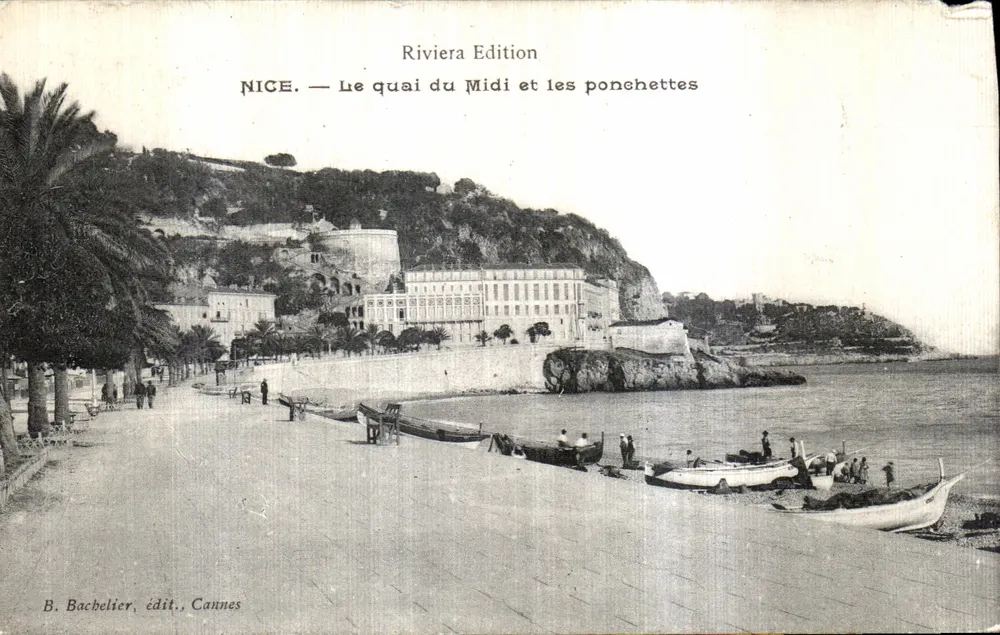 NICE — Le quai du Midi et les ponchettes — Riviera Edition - Frente