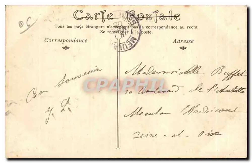 Menton — Ein Stück der Altstadt — Verlag L. Menta, Nr. 762 - Rückseite