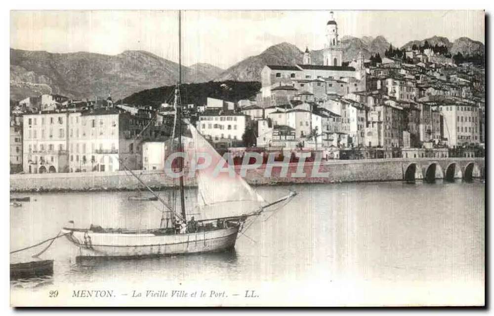 Menton — Das alte Städtchen und der Hafen — LL. n°29 - Vorderseite