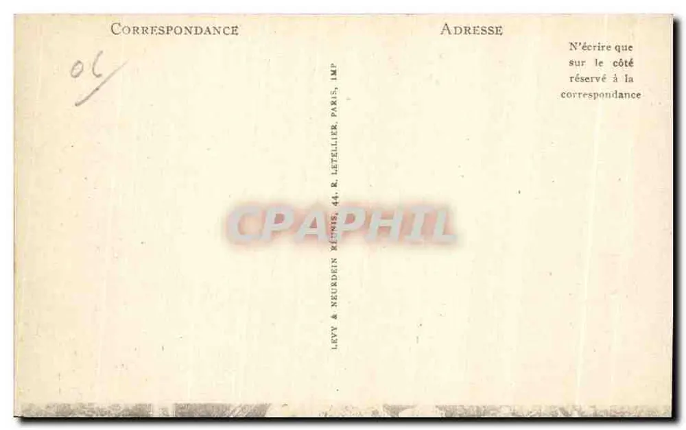 La Turbie — Panorama und Aussicht auf Monaco — Imp. Levy & Neurdein, Paris - Rückseite